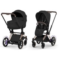 Cybex ePriam Style Collection Sepia Black шасі Rosegold 5.0 коляска 2 в 1