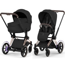 Cybex ePriam Style Collection Sepia Black шасі Rosegold 5.0 коляска 2 в 1