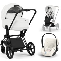 Cybex Priam Style Collection 3 в 1 Off White шасі Matt Balck 5.0 автокрісло Cloud T plus