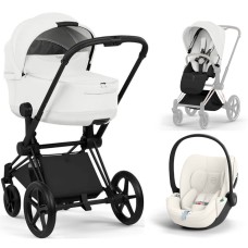 Cybex Priam Style Collection 3 в 1 Off White шасі Matt Balck 5.0 автокрісло Cloud T plus