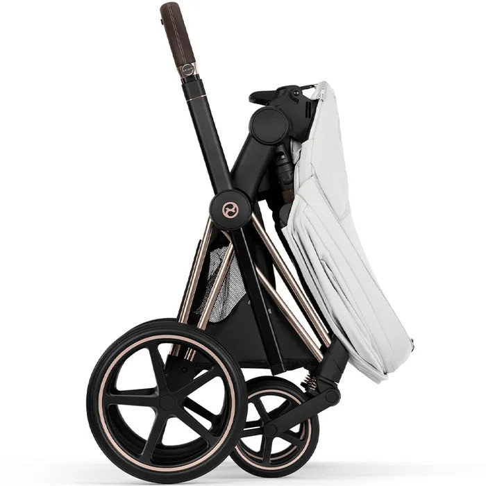 Cybex ePriam Style Collection Off White шасі Rosegold 5.0 коляска 2 в 1