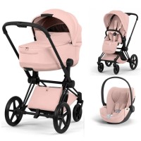 Cybex Priam Style Collection 3 в 1 Peach Pink шасі Matt Balck 5.0 автокрісло Cloud T plus