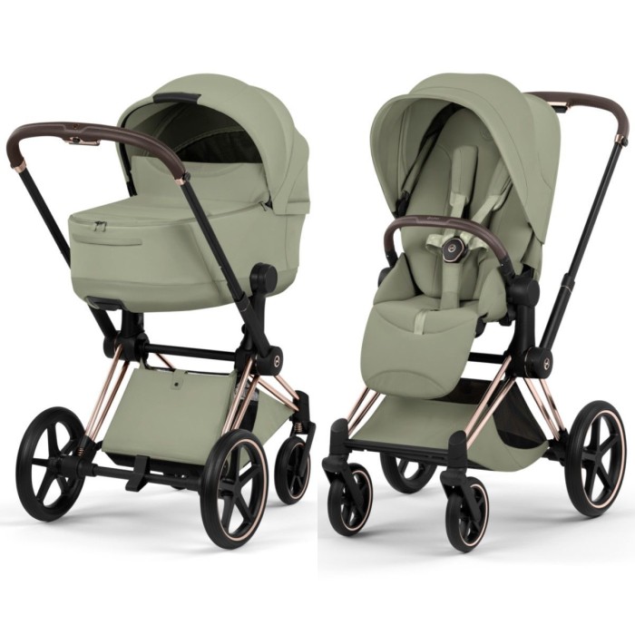 Cybex Priam Style Collection 5.0 Sage Green шасі Rosegold коляска 2 в 1