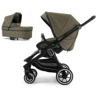 Коляска Emmaljunga NXT60 Black FLAT Outdoor Olive 2 в 1