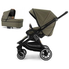 Коляска Emmaljunga NXT60 Black FLAT Outdoor Olive 2 в 1
