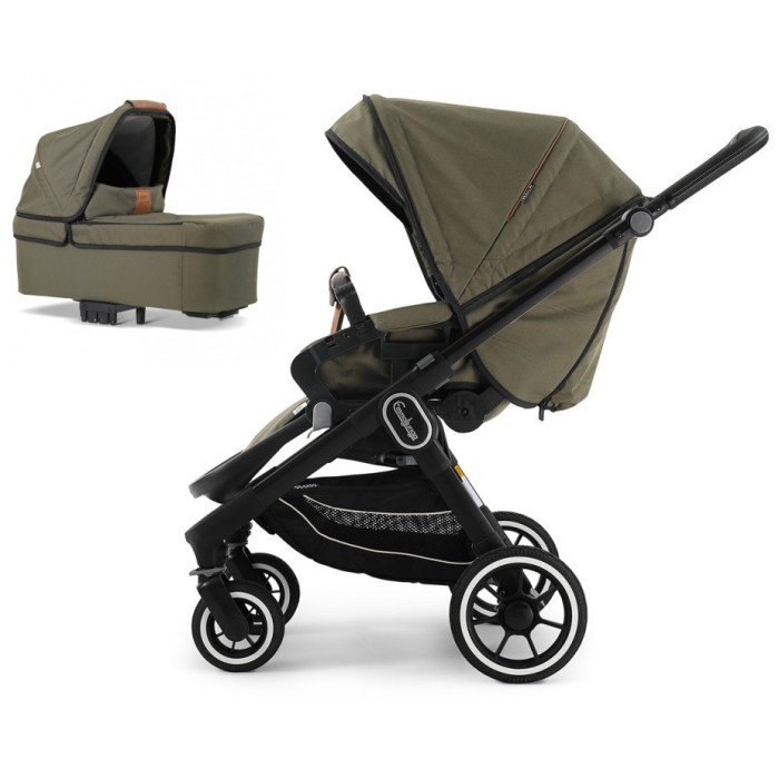 Коляска Emmaljunga NXT60 Black FLAT Outdoor Olive 2 в 1