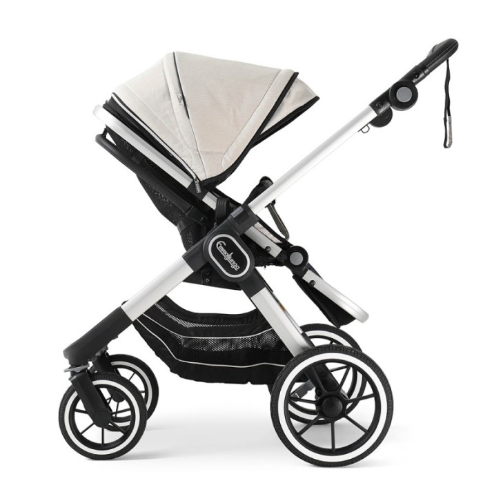 Коляска Emmaljunga NXT90 Silver ERGO Lounge Beige 2 в 1