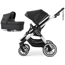 Коляска Emmaljunga NXT90 Silver ERGO Lounge Black 2 в 1