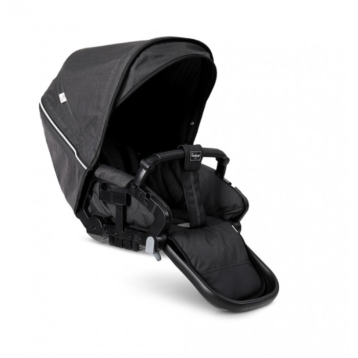 Коляска Emmaljunga NXT90 Black Outdoor AIR FLAT Lounge Black 2 в 1