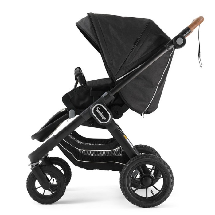 Коляска Emmaljunga NXT90 Black Outdoor AIR FLAT Lounge Black 2 в 1