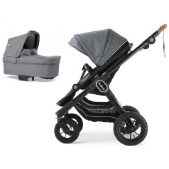 Коляска Emmaljunga NXT90 Black Outdoor AIR ERGO Lounge Grey 2 в 1