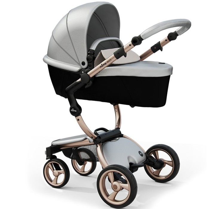 Коляска Mima Xari Argento шасі Rose Gold стартовий набір Sandy Beige