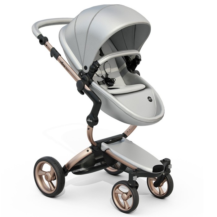 Коляска Mima Xari Argento шасі Rose Gold стартовий набір Stone White