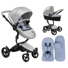 Stroller Mima Xari Argento chassis Black BB starter pack Retro Blue