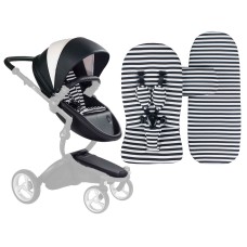 AS112101BW - Basic set for Xari stroller (seat form, bassinet, canopy, hood, basket (2 pcs.), bumper, bumper cover, handle cover) - Black&White