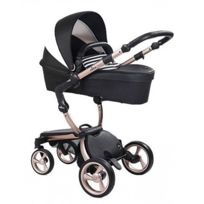 Коляска Mima Xari Black&White шасі Rose Gold стартовий набір Black&White