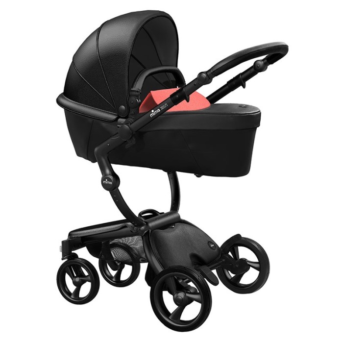 Stroller Mima Xari black chassis black BB starter pack Coral Red