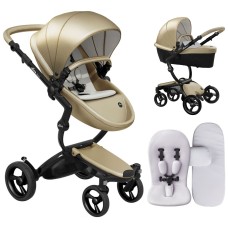 Stroller Mima Xari Champagne chassis Black BB starter pack Stone White