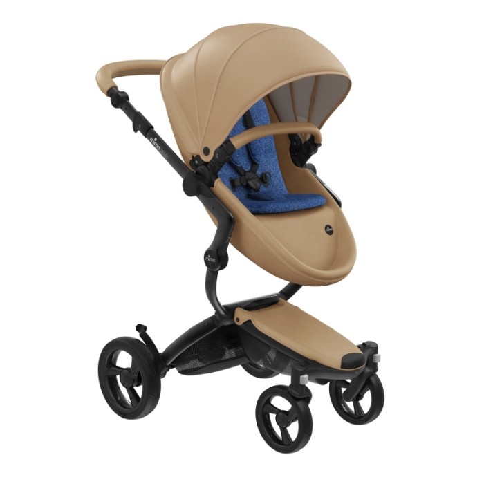 Stroller Mima Xari Latte chassis Black BB starter pack Denim Blue
