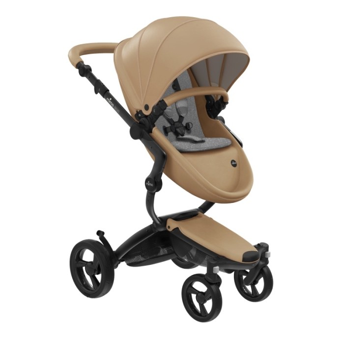 Stroller Mima Xari Latte chassis Black BB starter pack London Grey