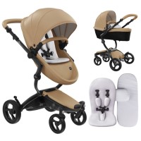 Stroller Mima Xari Latte chassis Black BB starter pack Stone White