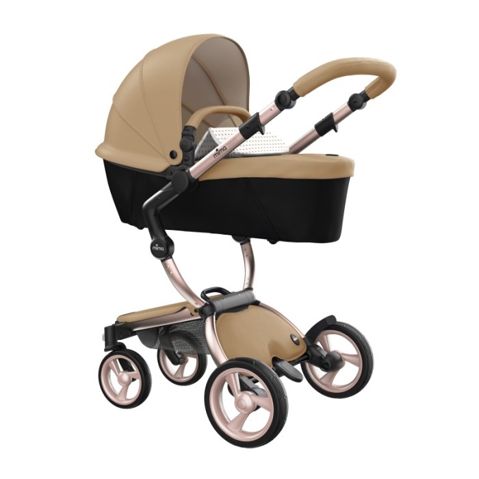 Stroller Mima Xari Latte chassis Rose Gold starter pack Sandy Beige
