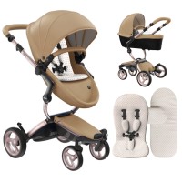 Коляска Mima Xari Latte шасі Rose Gold стартовий набір Sandy Beige