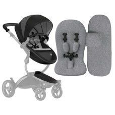 AS122113LG - Basic set for Xari stroller (seat form, bassinet, canopy, hood, basket (2 pcs.), bumper, bumper cover, handle cover) - London Grey
