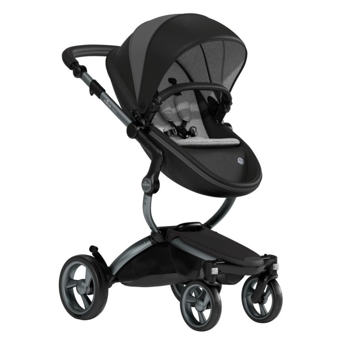 Коляска Mima Xari London Grey шасі Black BB стартовий набір London Grey