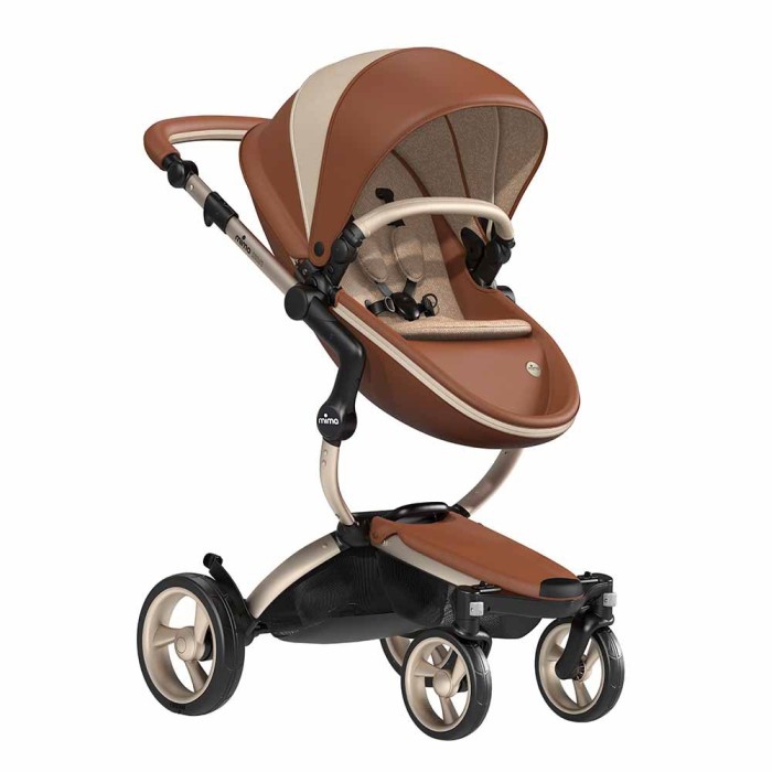Коляска Mima Xari Camel шасі Rose Gold