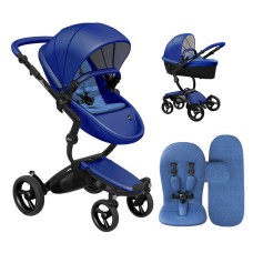 Коляска Mima Xari Royal Blue шасі Black BB стартовий набір Denim Blue