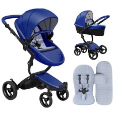 Коляска Mima Xari Royal Blue шасі Black BB стартовий набір Pixel Blue