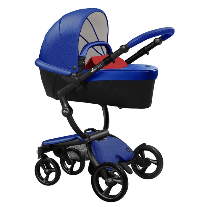 Коляска Mima Xari Royal Blue шасі Black BB стартовий набір Ruby Red