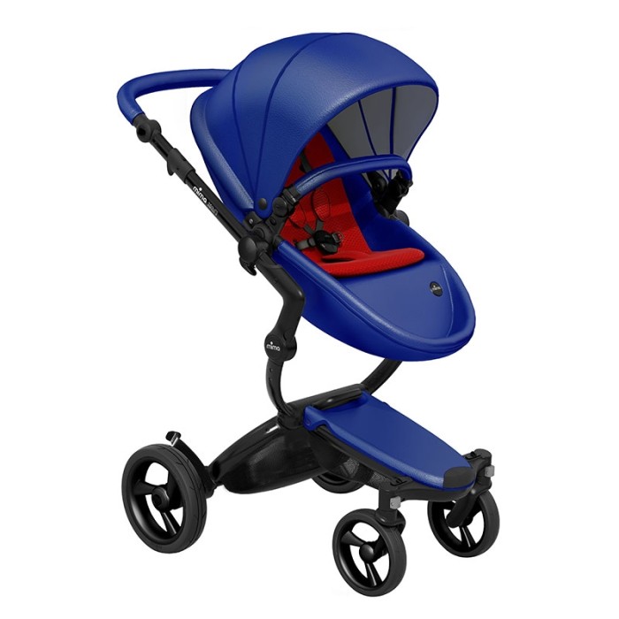 Коляска Mima Xari Royal Blue шасі Black BB стартовий набір Ruby Red