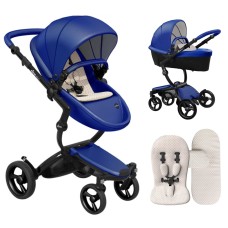 Коляска Mima Xari Royal Blue шасі Black BB стартовий набір Sandy Beige