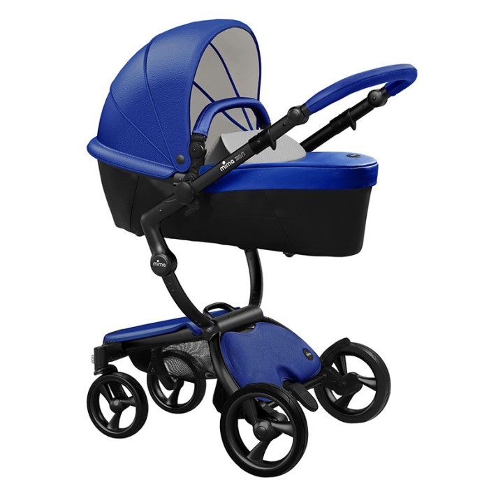 Коляска Mima Xari Royal Blue шасі Black BB стартовий набір Stone White