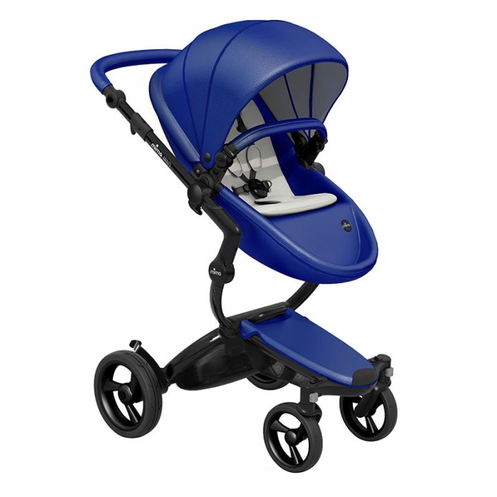 Коляска Mima Xari Royal Blue шасі Black BB стартовий набір Stone White