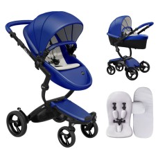 Коляска Mima Xari Royal Blue шасі Black BB стартовий набір Stone White
