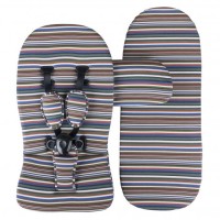 S113AS - Starter set (seat cover, seat belts, shoulder pads, mattress) - Autumn Stripes