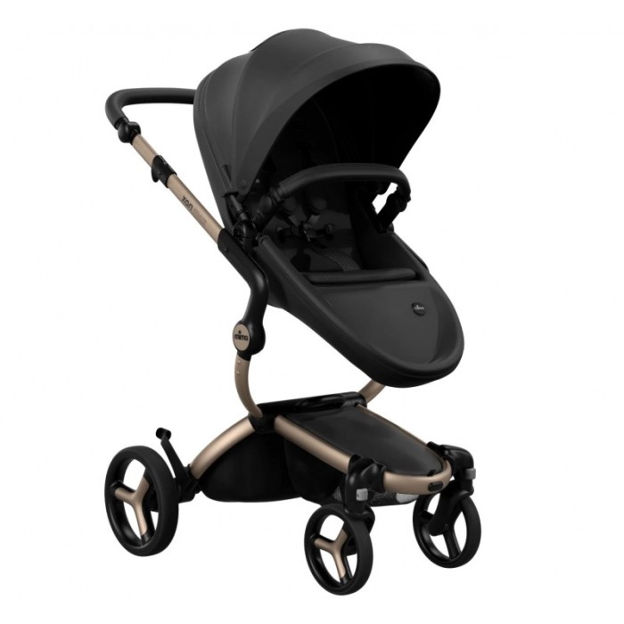 Прогулянкова коляска Mima Xari Max black шасі Champagne стартовий набір Black