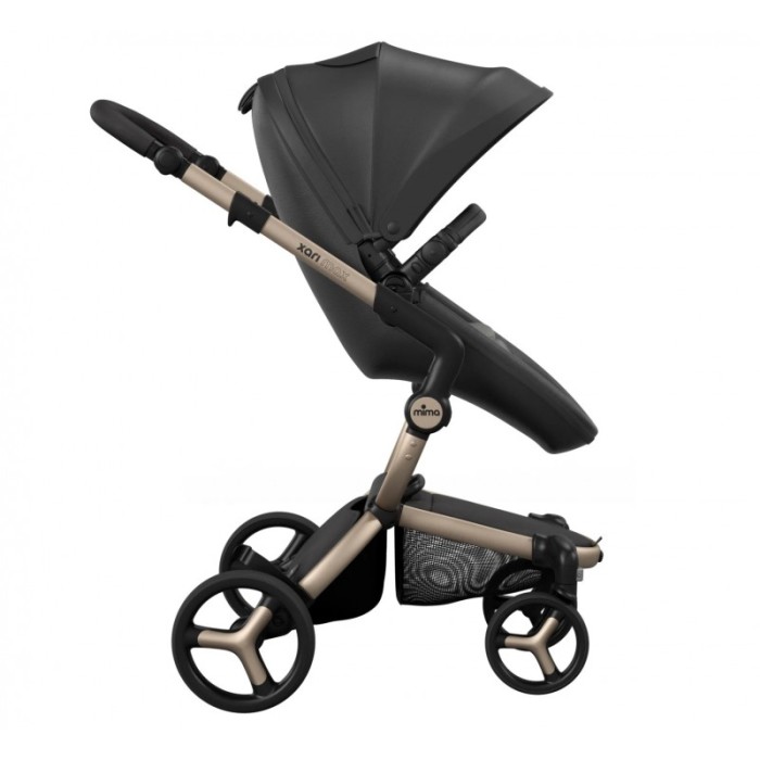 Прогулянкова коляска Mima Xari Max black шасі Champagne стартовий набір Black