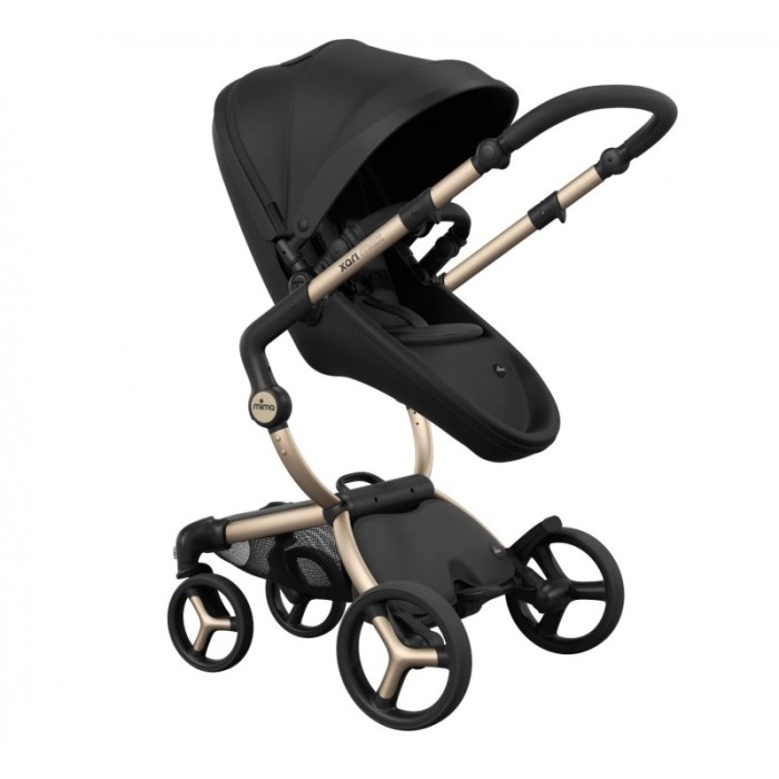 Прогулянкова коляска Mima Xari Max black шасі Champagne стартовий набір Black