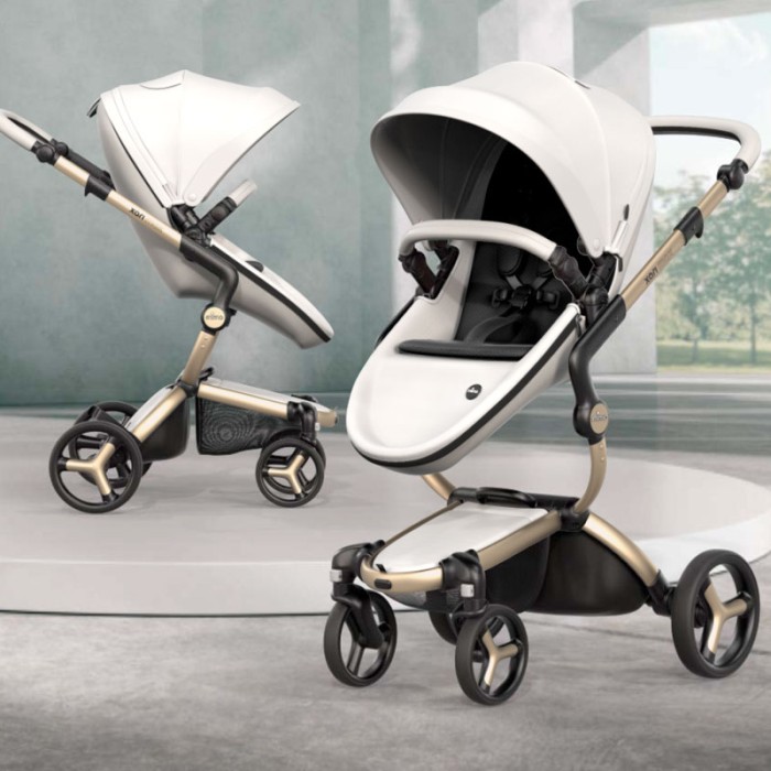 Прогулянкова коляска Mima Xari Max black шасі Champagne стартовий набір Black