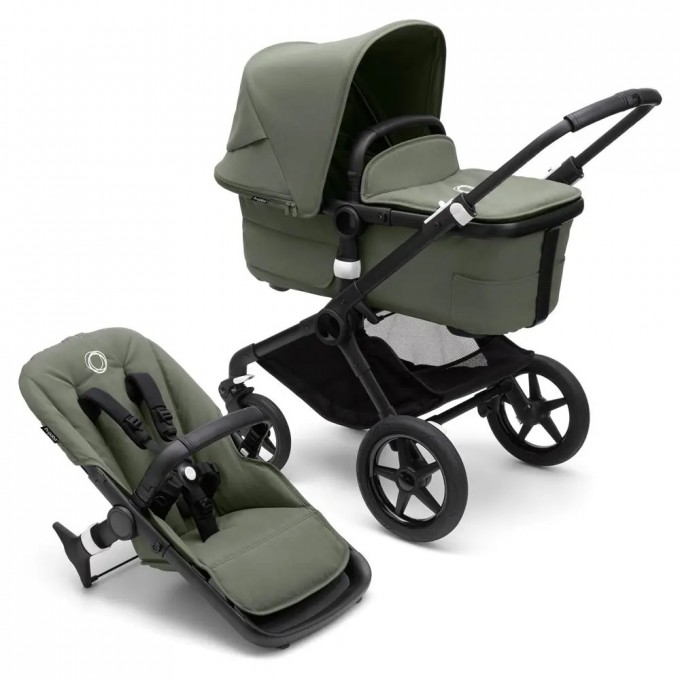 Bugaboo Fox 3 black/forest green stroller 2 in 1 black chassis