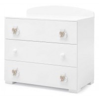 Erbesi Dudu white-tortora chest of drawers