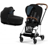 Stroller Cybex Mios 4.0 2 in 1 Deep Black chassis Chrome Brown