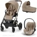 Коляска Cybex Balios S Lux Taupe 3 в 1 Almond Beige автокресло Cloud T plus