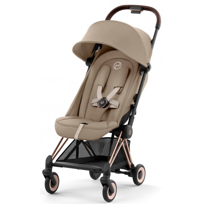 Cybex Coya Cozy Beige frame rosegold stroller