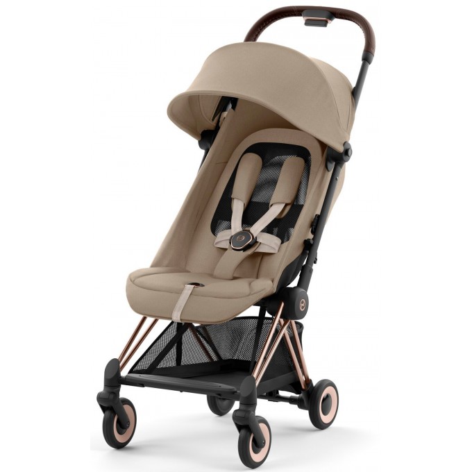 Cybex Coya Cozy Beige шасі rosegold прогулянкова коляска