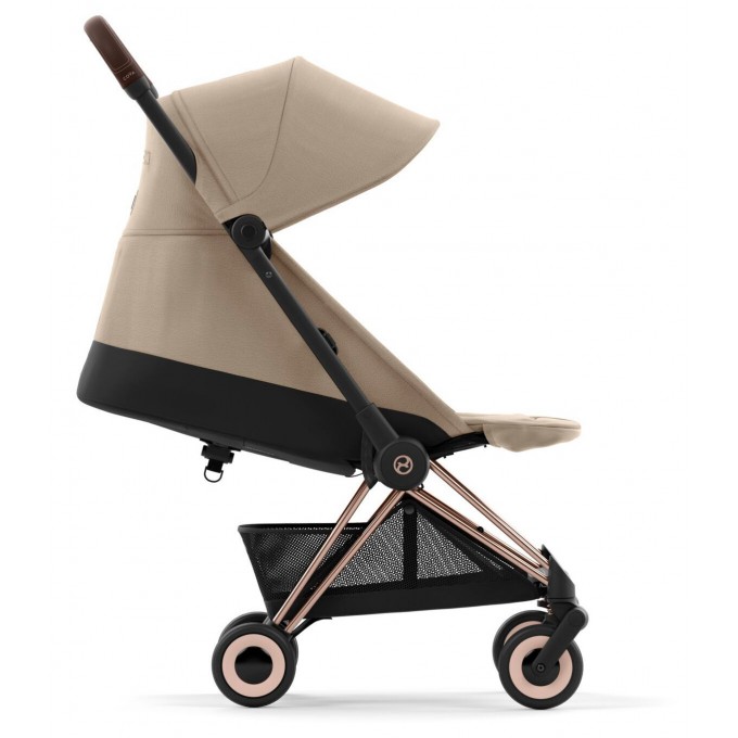 Cybex Coya Cozy Beige frame rosegold stroller